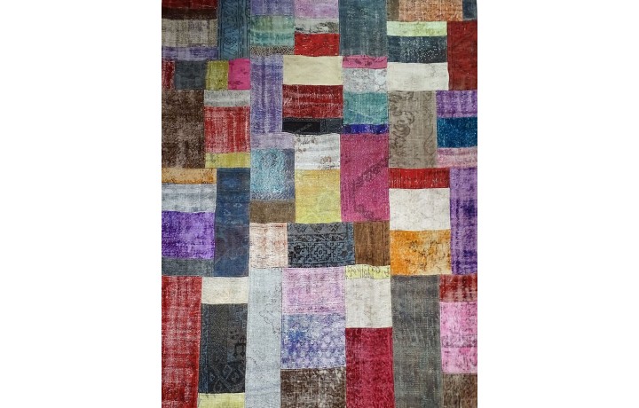 Tapis Multicolore Designer ha037 Random patchwork moderne 80x150cm multicolores 